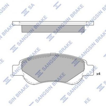 SP1750 Hi-Q (SANGSIN BRAKE) Колодка гальм. CITROEN C1 II 14 - передн. (пр-во SANGSIN)