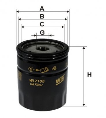 WL7105 WIX-FILTRON Фильтр масляный BMW WL7105/OP556 (пр-во WIX-Filtron UA)