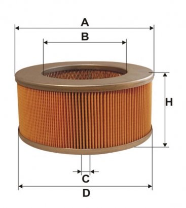 WA6101 WIX-FILTRON Фільтр повітряний MAZDA WA6101/AM427 (вир-во WIX-FILTERS)