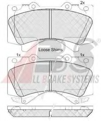 37701 ABS Колодка гальм. TOYOTA LANDCRUISER V8 передн. (пр-во ABS)