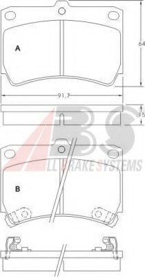 36726 ABS Колодка торм. KIA/MAZDA RIO/121/323 передн. (пр-во ABS)