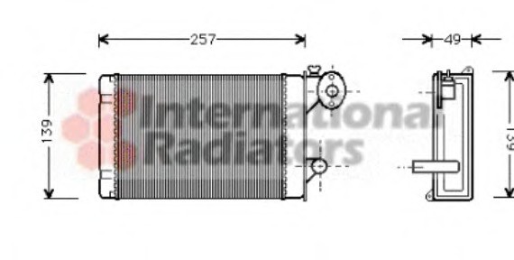 58006062 Van Wezel Радіатор обігрівача VW POLO/TRANSP ALL 80-94 (Van Wezel)