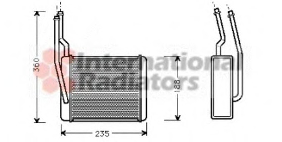 18006272 Van Wezel Радиатор отопителя FD FOCUS/TRANSIT LHD 98- (Van Wezel)