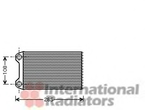 03006223 Van Wezel Радіатор обігрівача HEAT AUDI A4 ALL 00- LHD (Van Wezel)