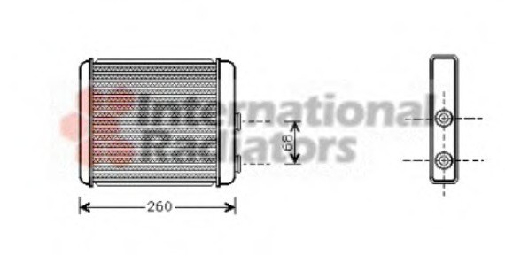 37006259 Van Wezel Радіатор обігрівача ASTRA G/ZAFIRA -AC 97-05 (Van Wezel)