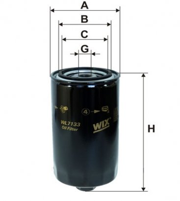 WL7133 WIX-FILTRON Фильтр масляный VW T4 WL7133/OP574 (пр-во WIX-Filtron)