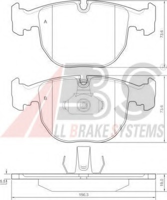 36961 ABS Колодка гальм. BMW 5 ser./7 ser./X5 передн. (пр-во ABS)