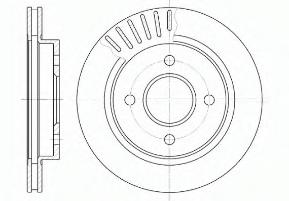 6160.10 Remsa Диск тормозной FORD MONDEO, задн., вент. (пр-во REMSA)