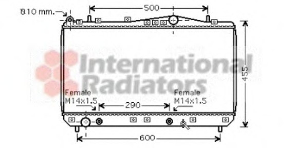 81002053 Van Wezel Радіатор охолодження CHEVROLET Tacuma (вир-во Van Wezel)