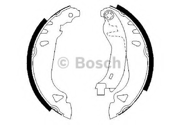 0 986 487 250 BOSCH Колодка гальм. барабан. FIAT PUNTO, TIPO (пр-во Bosch)