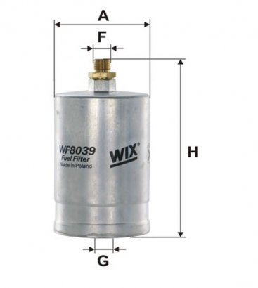 WF8039 WIX-FILTRON Фільтр топл. MB W124 WF8039/PP835 (пр-во WIX-Filtron)