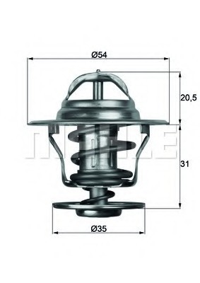 TX 13 80 D MAHLE Термостат AUDI; OPEL; PORSCHE; SEAT; VW (пр-во Mahle)