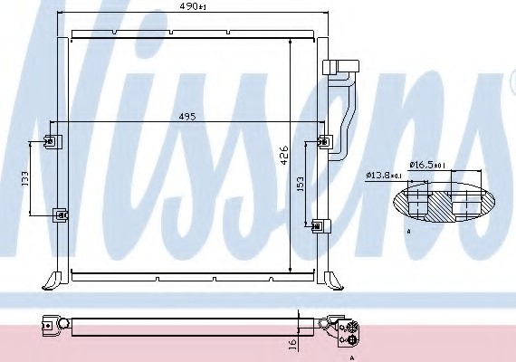 94157 NISSENS (Дания) Конденсер B6(E36)2.8 i(+)[OE 6453.8.373.004] NISSENS