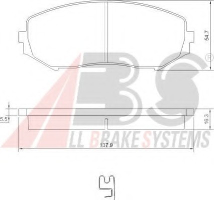 37531 ABS Колодка гальм. SUZUKI GRAND VITARA передн. (пр-во ABS)