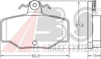 36741 ABS Колодка гальм. NISSAN ALMERA/PRIMERA задн. (пр-во ABS)