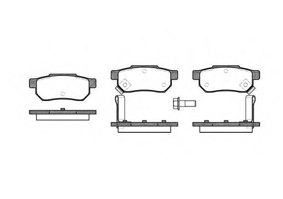 0233.02 Remsa Колодка торм. HONDA ACCORD, CIVIC задн. (пр-во REMSA)