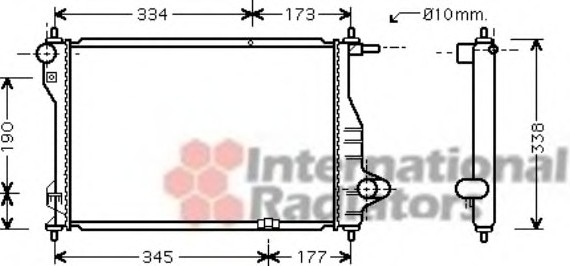 81002075 Van Wezel Радіатор охолодження CHEVROLET Matiz (пр-во Van Wezel)