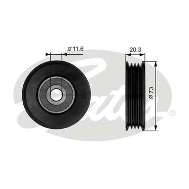 T38031 GATES Паразитный / ведущий ролик, поликлиновой ремен Gates