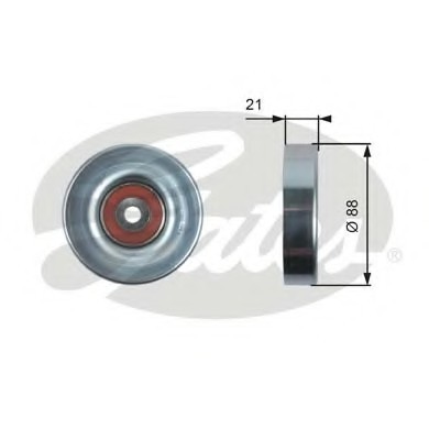 T36395 GATES Паразитный / ведущий ролик, поликлиновой ремен Gates