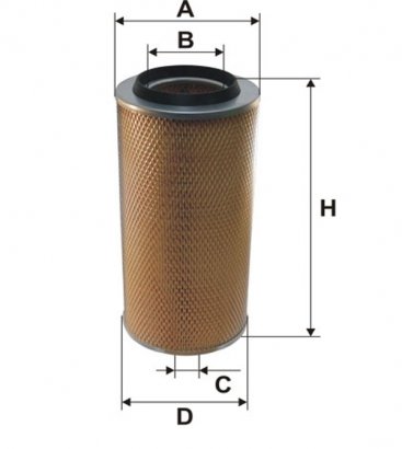 WA6085 WIX-FILTRON Фильтр воздушный VW WA6085/AM414 (пр-во WIX-Filtron)