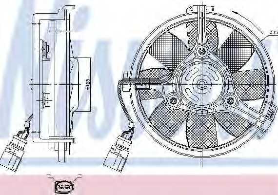 85547 NISSENS (Дания) Вентилятор радіатора AUDI, SKODA, VW (пр-во Nissens)