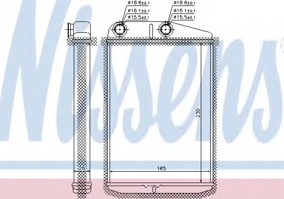 73989 NISSENS (Дания) Радиатор отопителя CITROEN; PEUGEOT (пр-во Nissens)