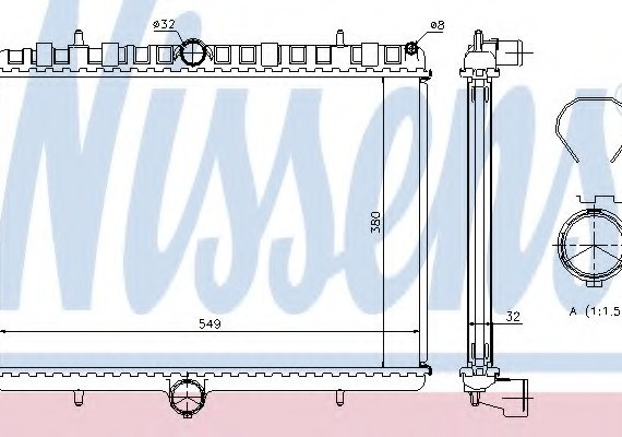 63621A NISSENS (Дания) Радиатор охлаждения CITROEN,PEUGEOT (пр-во Nissens)