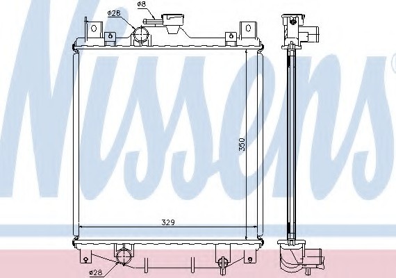 64173A NISSENS (Дания) Радиатор охлаждения SUZUKI SWIFT II (пр-во Nissens)