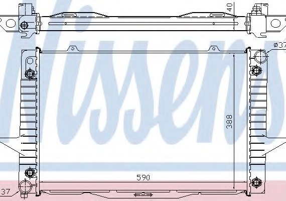 65539A NISSENS (Дания) Радиатор VOLVO C70(98-)2.0 T(+)[OE 8603770] NISSENS