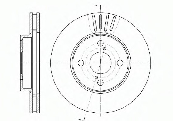 6742.10 Remsa Диск тормозной TOYOTA, передн., вент. (пр-во REMSA)