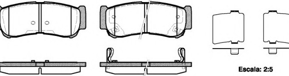 1239.02 Remsa Колодка гальм. HYUNDAI SANTA FE, задн. (пр-во REMSA)