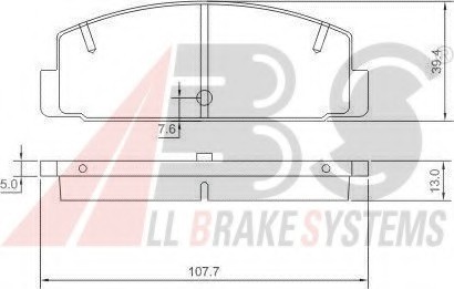 36571 ABS Колодка гальм. MAZDA 323 (BJ1)/RX7 задн. (пр-во ABS)