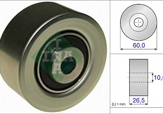 532 0561 10 INA (Germany) Паразитний / провідний ролик, полікліновий ремінь INA