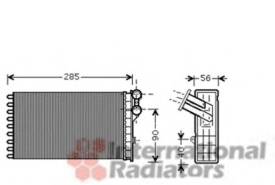 09006239 Van Wezel Радиатор отопителя C4/PEUG307 ALL 04-09 (Van Wezel)