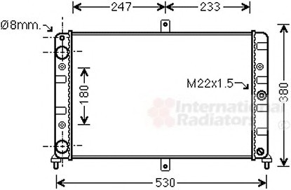 26002008 Van Wezel Радиатор вод. охлажд. ВАЗ 2108/9 MT 87- (Van Wezel)