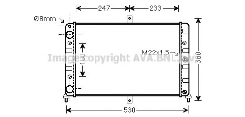 LA 2008 AVA COOLING Радиатор бензиновые моторые [OE. 2108-1301010] AVA