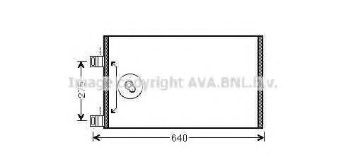 RTA 5444 AVA COOLING Радиатор кондиционера MB Citan (13-)/Renault Kangoo II (08-)