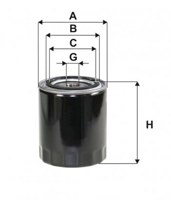 WL7117 WIX-FILTRON Фільтр масляний WL7117/OP580/8 (пр-во WIX-Filtron)