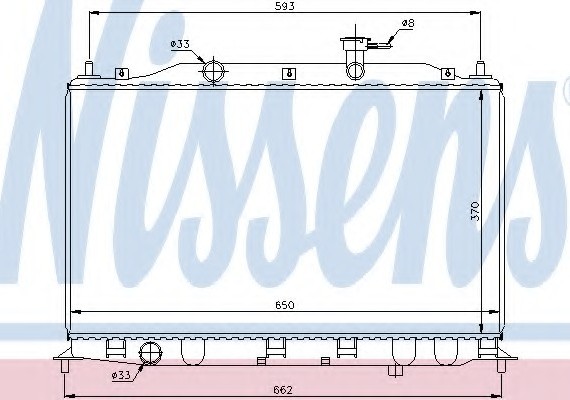 67509 NISSENS (Дания) Радіатор охолодження HYUNDAI ACCENT (пр-во Nissens)