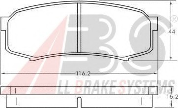 36875 ABS Колодка торм. TOYOTA LANDCRUISER задн. (пр-во ABS)