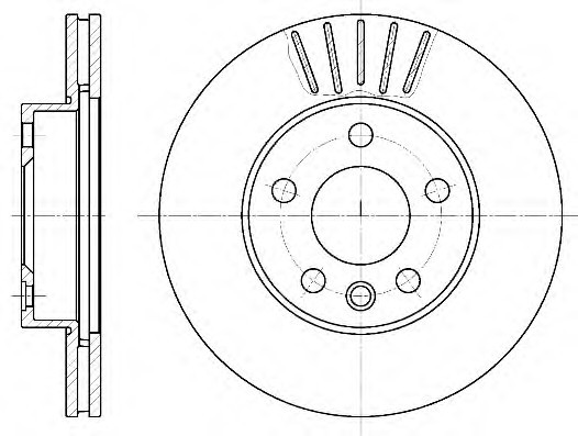 6551.10 Remsa Диск тормозной VW T4, передн., вент. (пр-во REMSA)