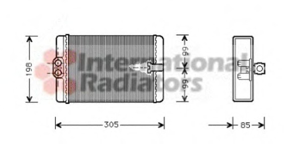 30006250 Van Wezel Радиатор отопителя W 202 H / A 03/97- (Van Wezel)