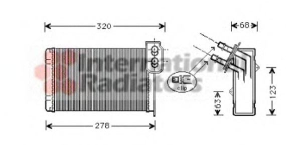 43006099 Van Wezel Радиатор отопителя HEAT KANGOO ALL 97- (Van Wezel)