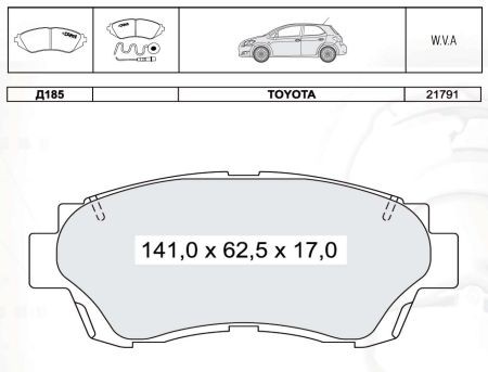 D185E DAFMI INTELLI Колодка торм. TOYOTA Camry передн. (пр-во Intelli)