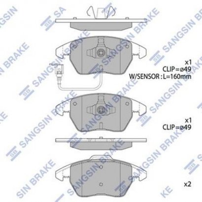 SP2098 Hi-Q (SANGSIN BRAKE) Колодка гальм. PEUGEOT 307 передн. (пр-во SANGSIN)