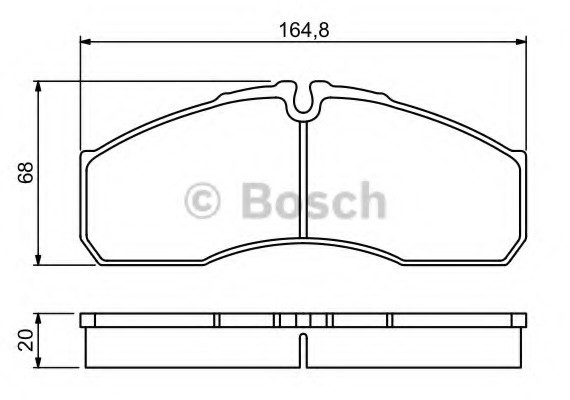 0 986 494 266 BOSCH Комплект гальмівних колодок, дискове гальмо BOSCH