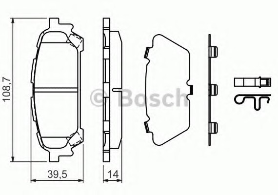 0 986 494 232 BOSCH Комплект тормозных колодок, дисковый тормоз BOSCH