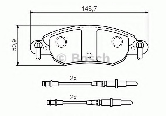 0 986 424 598 BOSCH Гальмівні колодки дискові BOSCH