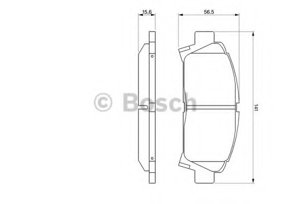 0 986 424 799 BOSCH Комплект тормозных колодок, дисковый тормоз BOSCH