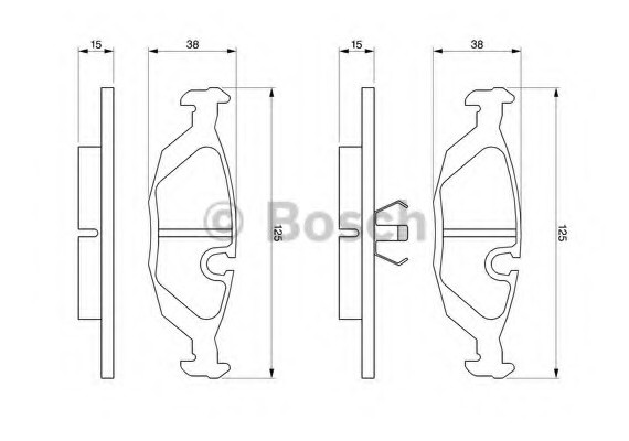 0 986 460 996 BOSCH Комплект гальмівних колодок, дискове гальмо BOSCH